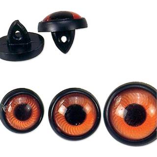 Eulenaugen hellbraun 17mm Glas 2 Stück - Hellbraun