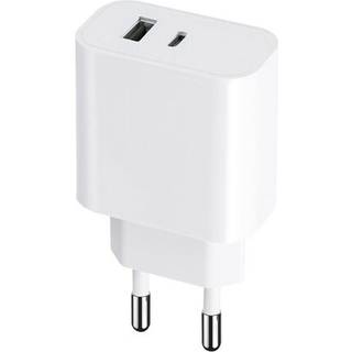 Maxlife MXTC-06 PD QC charger 1x USB-C 1x USB 30W white