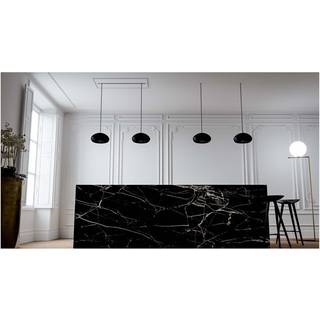 Witt Mercury Matte Black Loftintegreret emhætte inkl. 2 nedhængte lamper