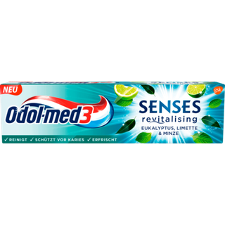 Odol-Med-3 Tandpasta Senses Eukalyptus, Lime & Mynte