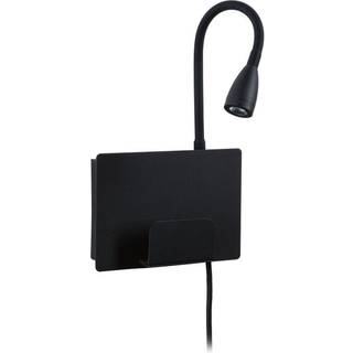 Paulmann Halina USB LED-væglampe, fleksibel arm sort