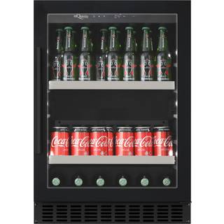 Ølkøleskab / drikkevarekøler til indbygning - BeerServer 60 Anthracite Black