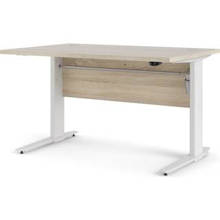 Tvilum Prima Komb. skrivebord - hæve/sænke - 120 cm - Eg struktur & Hvid