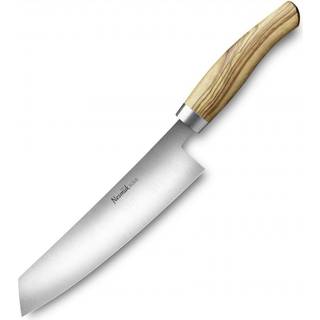 Nesmuk Soul Kochmesser 18 cm - Niobstahl - Griff Olivenholz - Braun,Silber