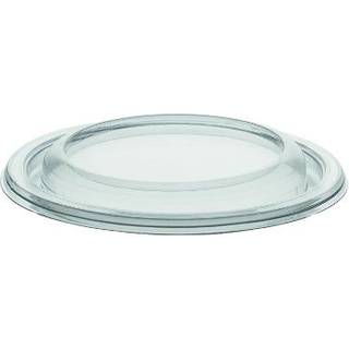 Låg DeliGreen Rund Flad RPET 1008 stk Klar Ø: 129x16 mm