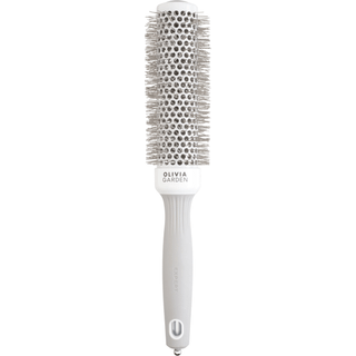 Olivia Garden Expert Shine Wavy Bristles White&Grey Hårbørste průměr 35 mm 1 stk. - 1 stk.
