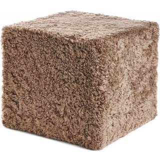 Puf | Lammeskind | Korthåret | 40x40x35 cm