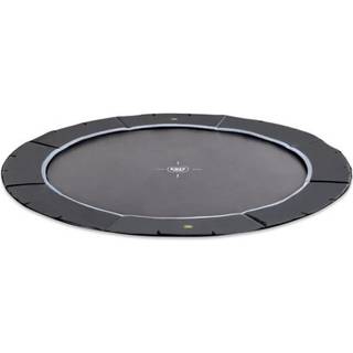 EXIT Dynamic sportstrampolin i jordniveau - sort Ø 360 cm (12ft)