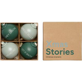 XMAS Stories Ball Pendants 60mm (set of 4 pcs)