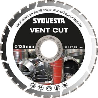 Diamantklinge Vent Cut 125 t/skæring i ventilationsrør mm 160892