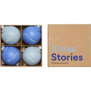 XMAS Stories Ball Pendants 60mm (set of 4 pcs)