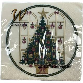 Windsor mønstrede juleservietter 25x25 cm 20-pak