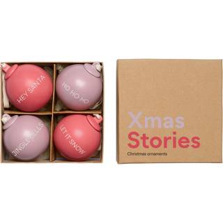 XMAS Stories Ball Pendants 60mm (set of 4 pcs)