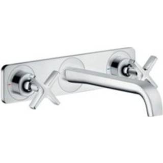 hansgrohe AXOR Citterio E håndvaskarmatur til væg 3 huls med 220mm tud og plade. Krom