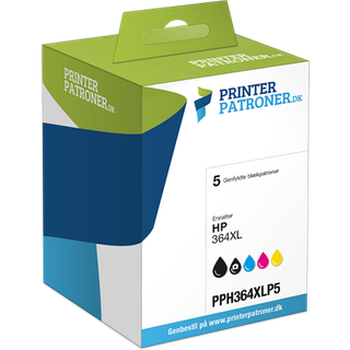5-Pak B/PB/C/M/Y patroner - HP nr.364XLBCMYPB - 1X19/3x12 /1x5 ml.