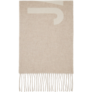 Jacquemus L&#39;Ãcharpe  fringed virgin wool scarf - beige - One Size