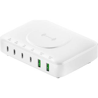 4smarts 7-in-1 PD & PPS 100W Charging Station m. Trådløs Opladning - Hvid