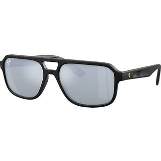 Ray - Ban Unisex RB4414M F68430 Solbriller Nylon Sort Sølv Geometrisk Normal Spejl