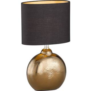 Rustik bordlampe bronze med sort 39 cm - Kygo