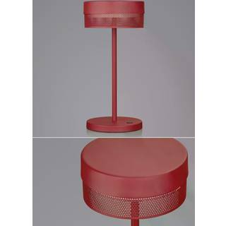 LED-bordlampe Mesh genopladeligt batteri, højde 30 cm, indisk rød