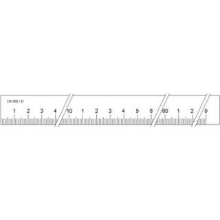 Målestav Form B 500x25x5 mm DIN 866