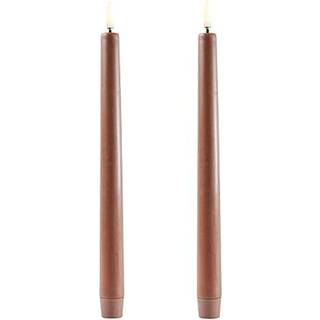 FORÅRSUDSALG - Uyuni - LED Konisk lys - Karamel - 2-pak - 2,3x25 cm