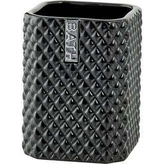 Lene Bjerre Marion Toothbrush Holder Black/silver - Tandkrus Keramik Sort - A00011599