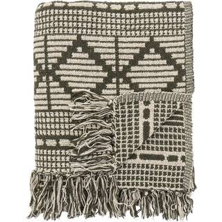 Bloomingville Gutte bomuldsplaid 130x160 cm Grøn