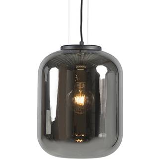 Design pendellampe sort med røgglas - Bliss