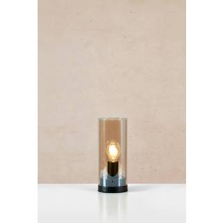 Markslöjd Post sort/amber bordlampe