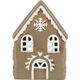 Ib Laursen Stillenat hus til fyrfadslys Gingerbread snekrystal