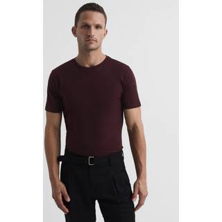Reiss Reiss Bordeaux Bless Cotton Crew Neck T-Shirt