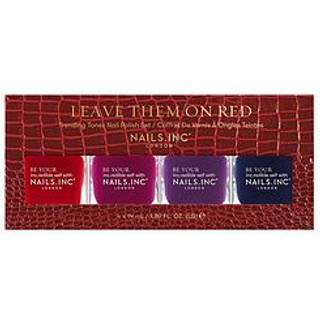 Leave Them On Red 4-Piece Nail Polish Set