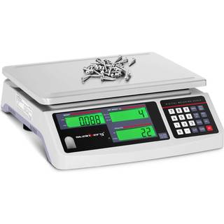 Tællevægt - 30 kg / 1 g - 3 LCD - batteri 72 timer