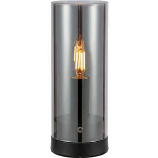 Markslöjd Post bordlampe, sort/røgfarvet - Ø9 x 23 cm