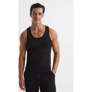 Reiss Reiss Black Vinnie Cotton Stretch Vest