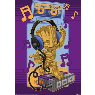 Marvel Poster Pack Guardians of the Galaxy Groot Cassette 61 x 91 cm (4)