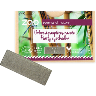 Zao Øjne Eyeshadow & Primer Refill Rectangular Eyeshadow Nr. 123 Pearly Grey Khaki 1,3 g () - 1,3 g