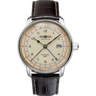Zeppelin 7668-5 Los Angeles LZ126 Automatik GMT Herrenuhr 43mm 5ATM