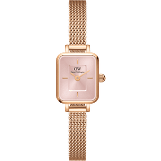 Daniel Wellington Quadro Pink Dial Stainless Steel Strap Women's Watch DW00100650