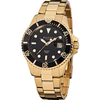 Regent F-370 Herrenuhr Quarz Goldfarben/Schwarz