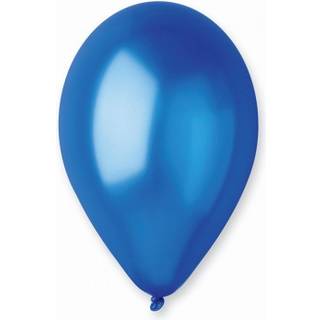 10 stk. Latexballoner royal blå metallic 10" - Luksus til fest og dekoration