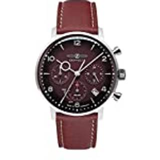 Zeppelin 8086-2_n Herrenuhr Solar Chronograph LZ129 Hindenburg Dunkelrot
