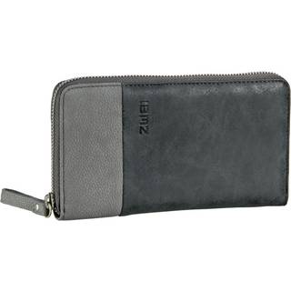 Zwei Eva EV2 Reißverschluss Geldbörse Portemonnaie Geldbeutel Brieftasche, Black