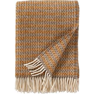 Klippan Yllefabrik Curve Plaid 130x200 Cm - Plaider & Tæpper Lammeuld Caramel - 218401