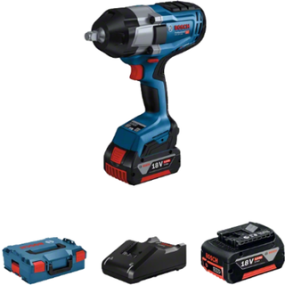 BOSCH GDS 18V-1000 Batteridrevet slagnøgle Li-Ion, 1000Nm, BITURBO brushless + L-Boxx +2x batterier 18V, 5Ah + Oplader