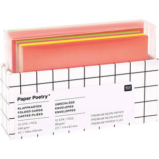 Paper Poetry Kartenset Neon Mix C7/A7