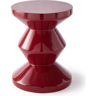 POLSPOTTEN Seating - 'Zig Zag' stool, burgundy in burgundy Synthetic material