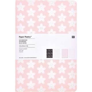 Paper Poetry Notizbücher Kirschblüten A5 rosa-schwarz 2 Stück - Mehrfarbig