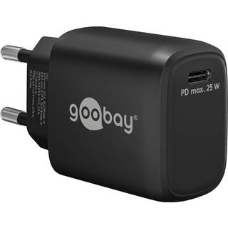 Goobay PD GaN USB-C Hurtigoplader - 3A/25W - Sort